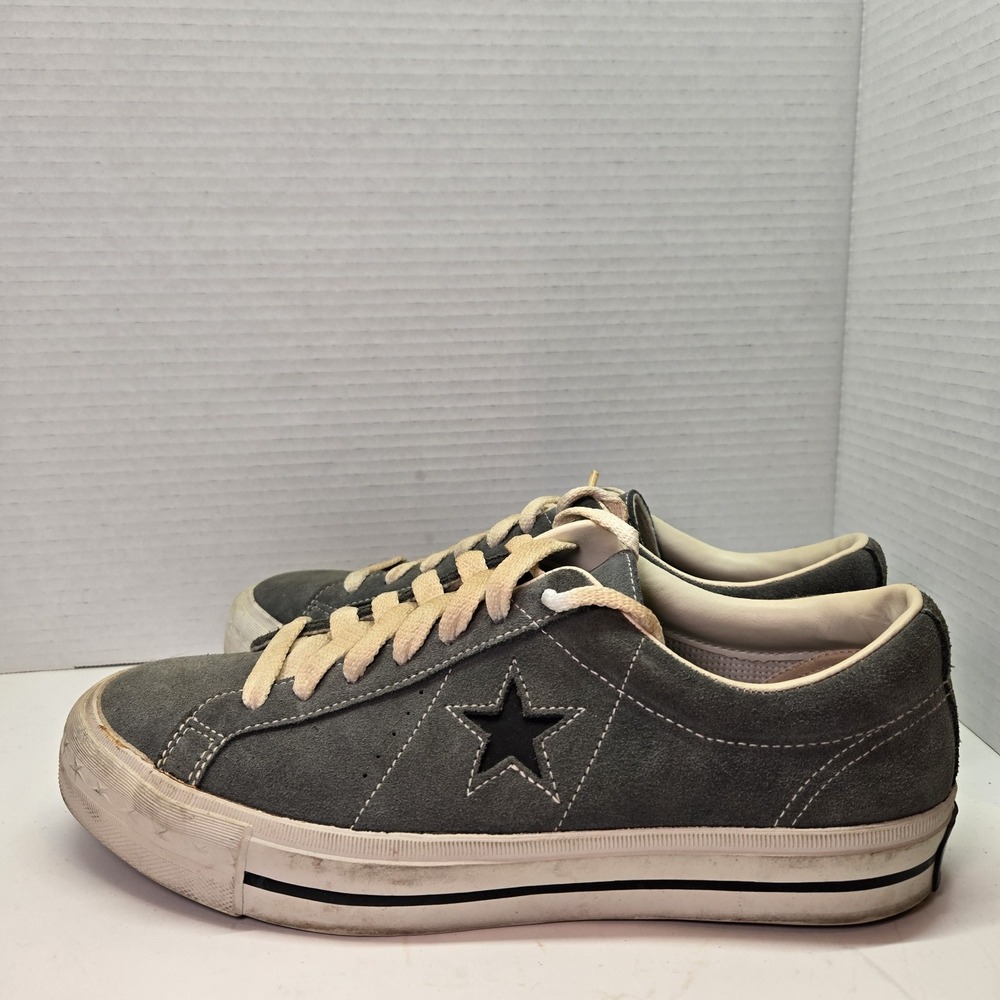 Vintage 90s Converse One Star‎ Gray Suede Shoes Kurt Cobain Grunge Men's Sz 9 - Picture 5 of 9